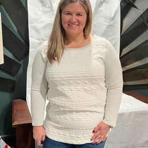 Merona Women's White/Gray Sweater